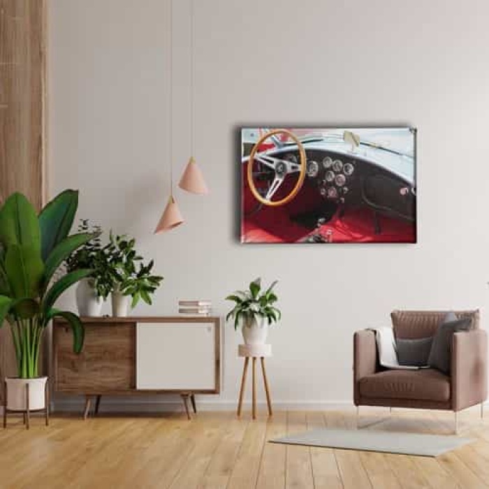 Klasik Arac Ici Canvas Tablo