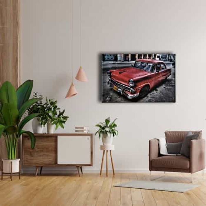 Klasik Kirmizi Canvas Tablo