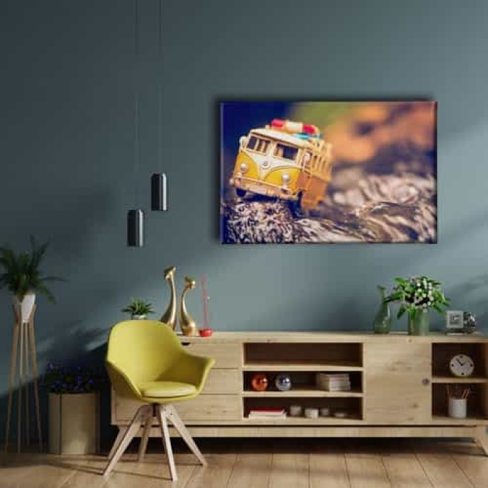 Klasik Sari Vosvos Canvas Tablo