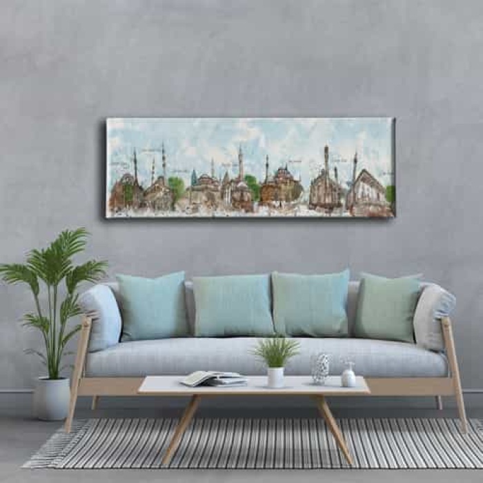 Konya Tarihi Yerler Panoramik Kanvas Tablo