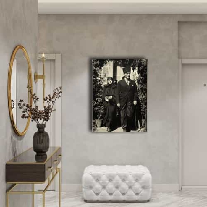 Makbule Hanim Ve Ataturk Kanvas Tablo