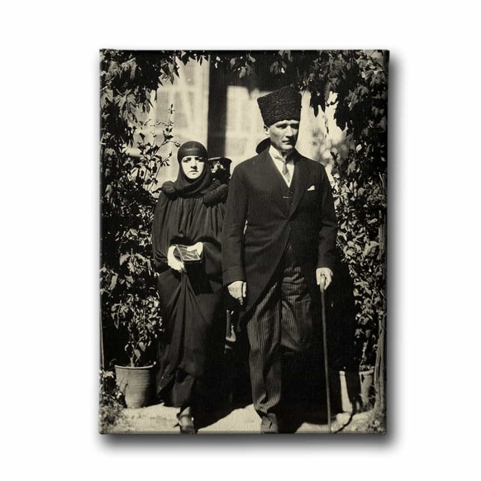 Makbule Hanim Ve Ataturk Kanvas Tablo