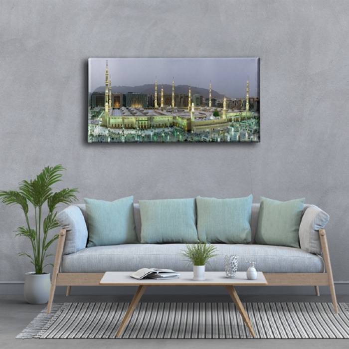 Medine-i Munevvere Panoramik Kanvas Tablo