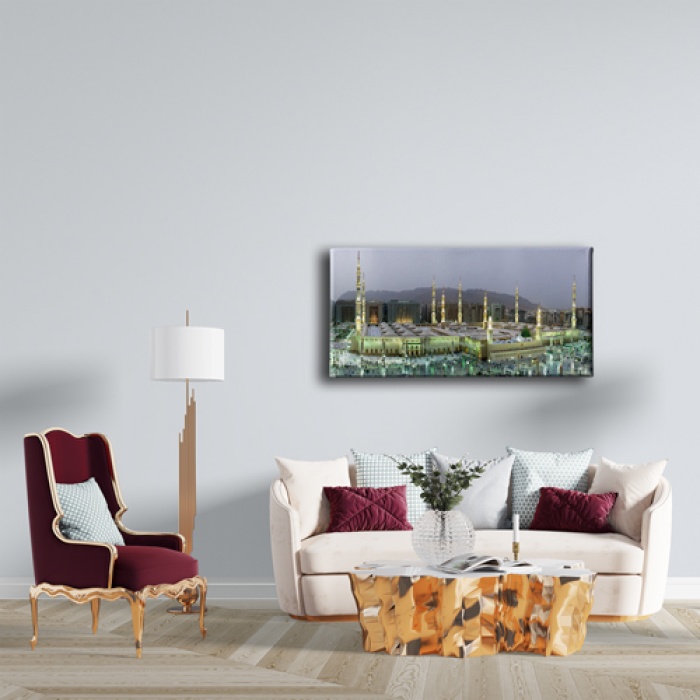 Medine-i Munevvere Panoramik Kanvas Tablo