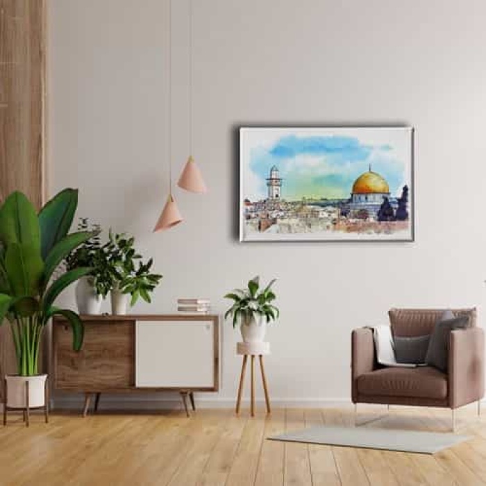 Mescid-i Aksa Yagli Boya Tablo
