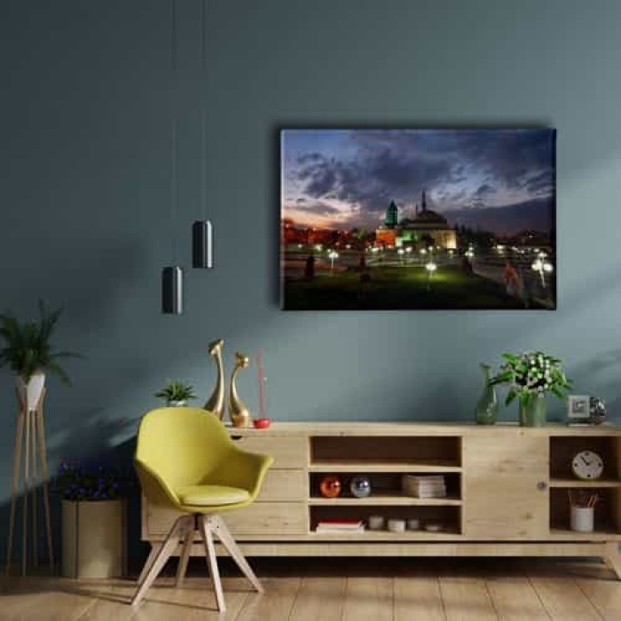 Mevlana Muzesi Gece Manzara Tablo