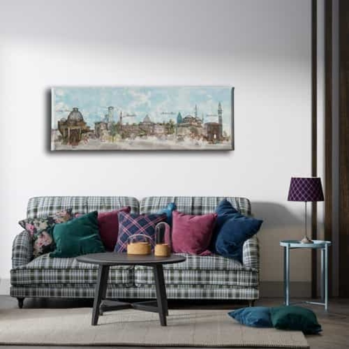 Mevlana Panoramik Kanvas Tablo