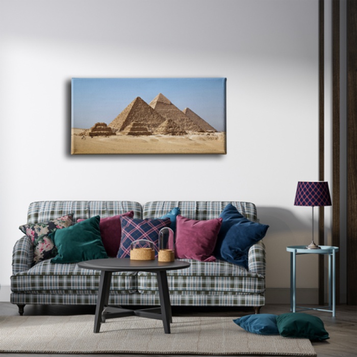 Misir Piramitleri Panoramik Kanvas Tablo