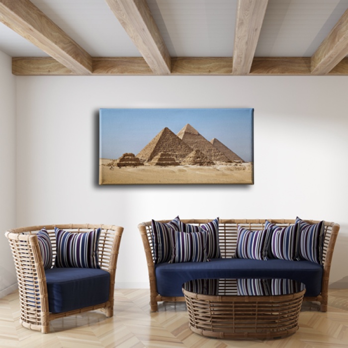 Misir Piramitleri Panoramik Kanvas Tablo