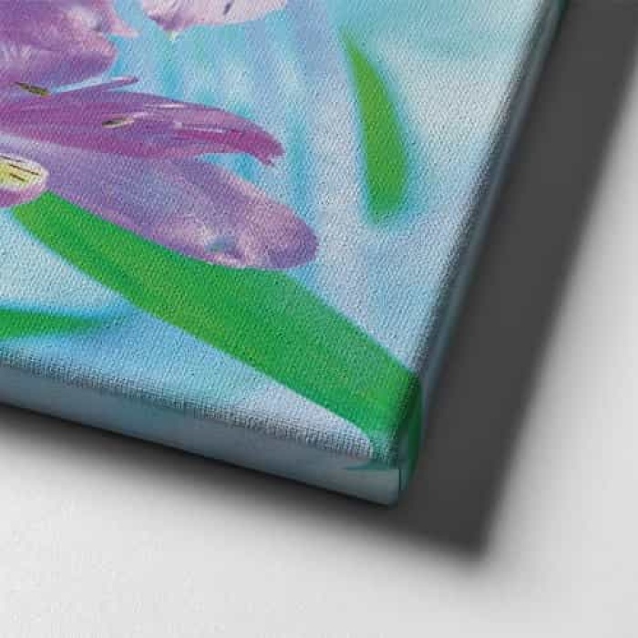 Mor Cicek Kanvas Tablo