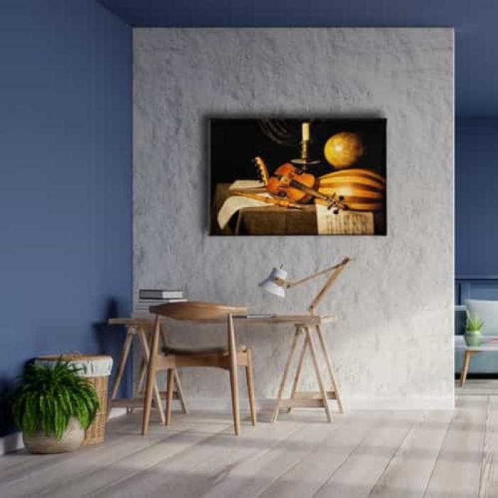 Muzik Aletleri Kanvas Tablo