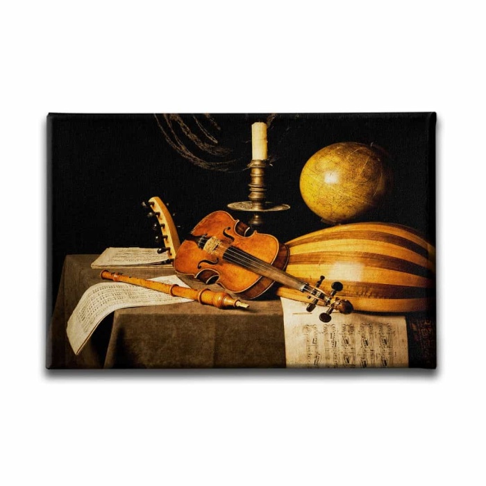 Muzik Aletleri Kanvas Tablo