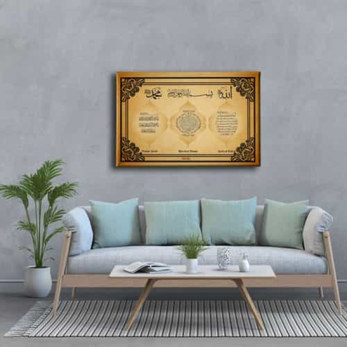 Nazar-bereket-ayet-el Kursi Ayetli Kanvas Tablo