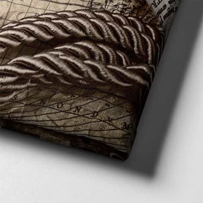 Nostaljilk Harita Canvas Tablo