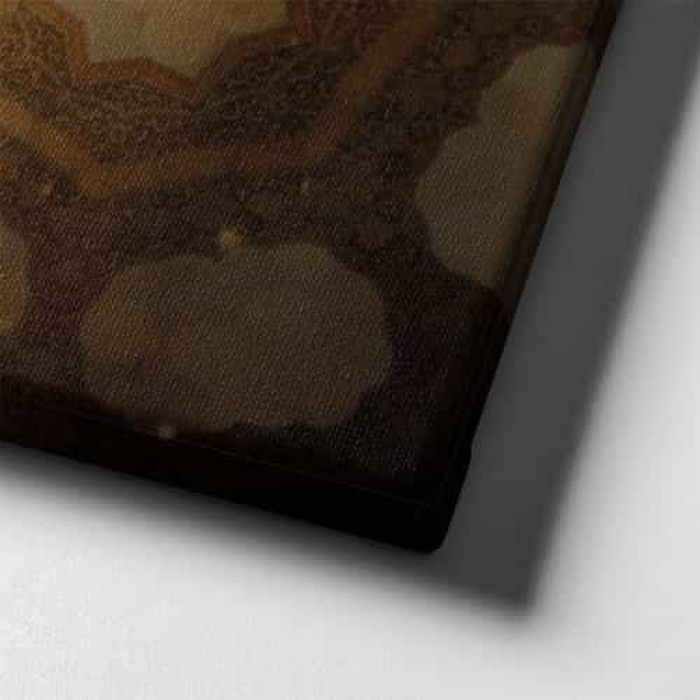 Nun Kalem Suresi Motifli  Ayetli Kanvas Tablo