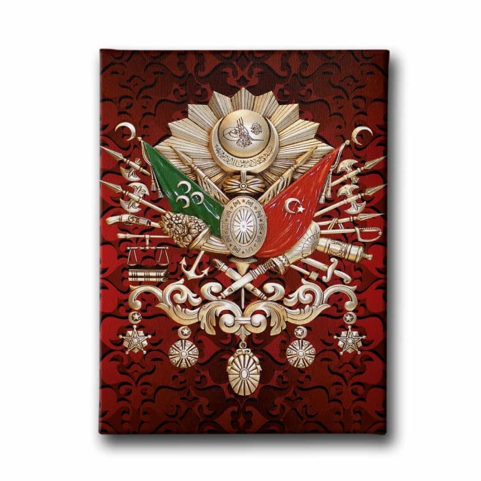 Osmanli Devlet Armasi Kanvas Tablo