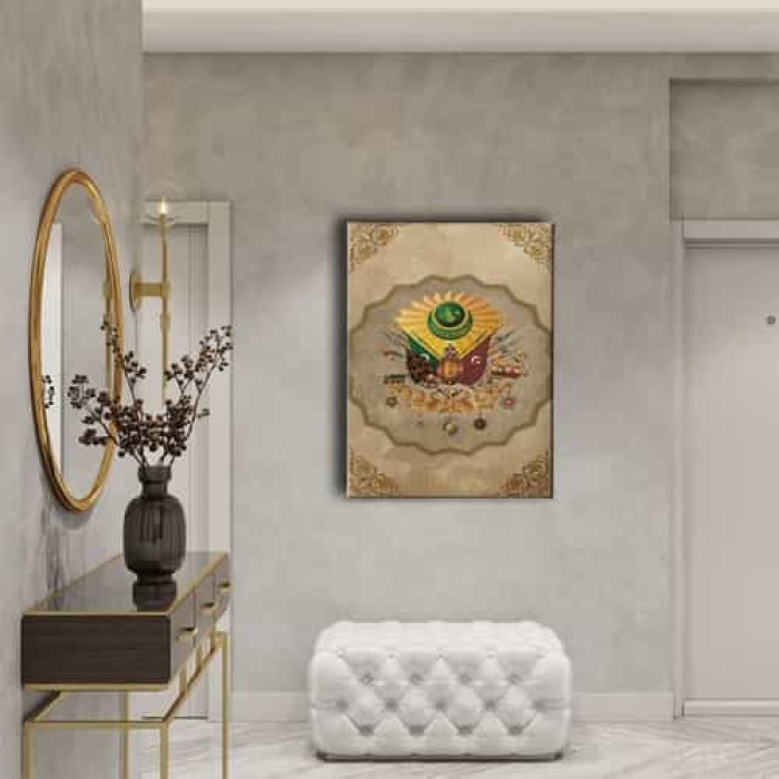 Osmanli Devlet Armasi Kanvas Tablo