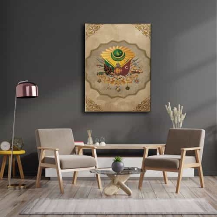 Osmanli Devlet Armasi Kanvas Tablo