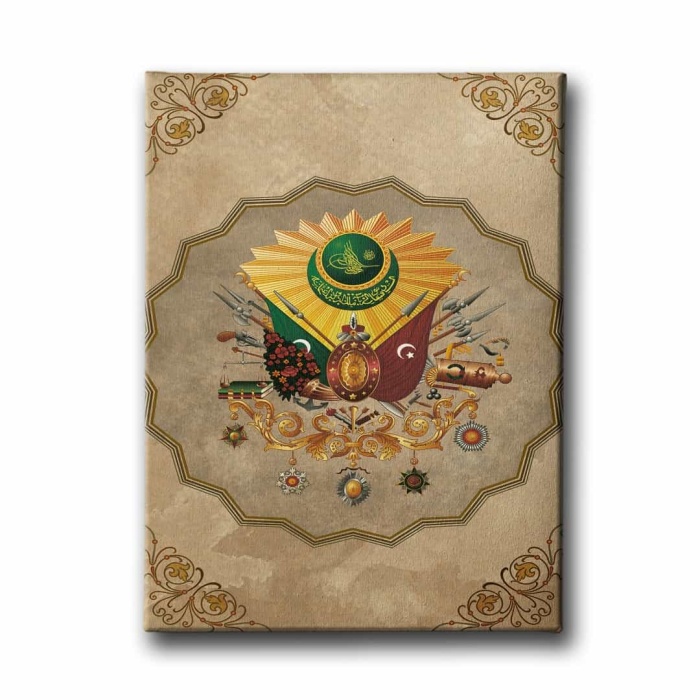 Osmanli Devlet Armasi Kanvas Tablo