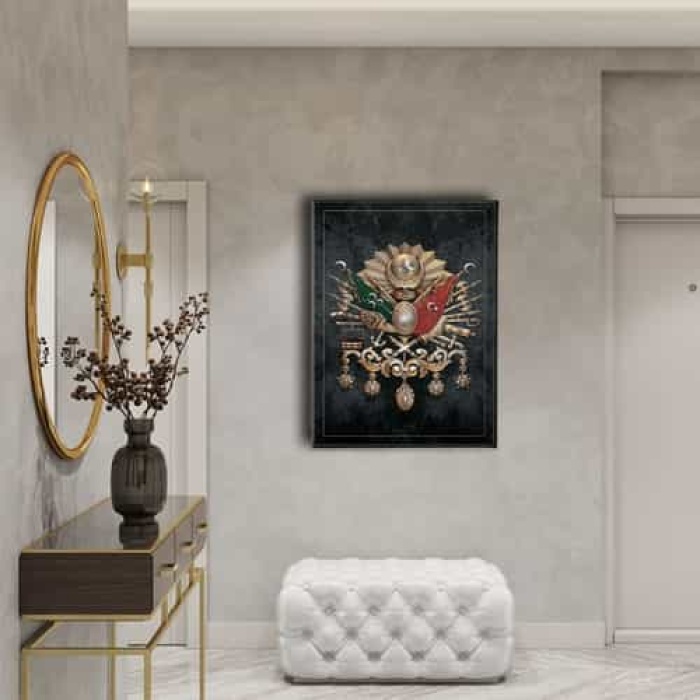 Osmanli Devlet Armasi Kanvas Tablo