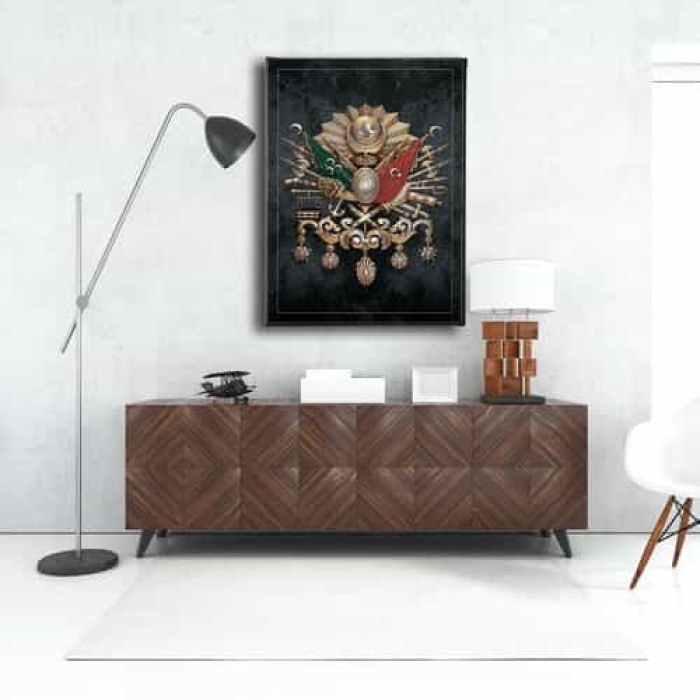 Osmanli Devlet Armasi Kanvas Tablo