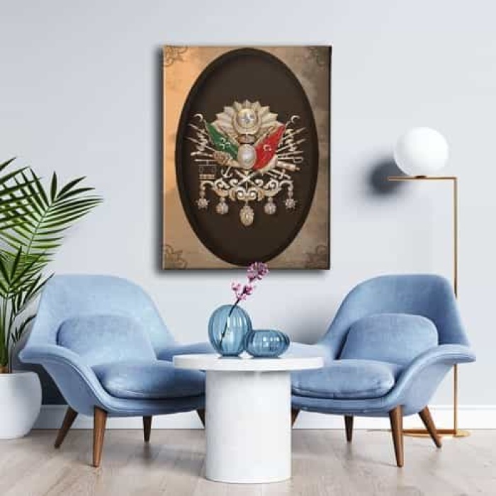 Osmanli Devlet Armasi Kanvas Tablo