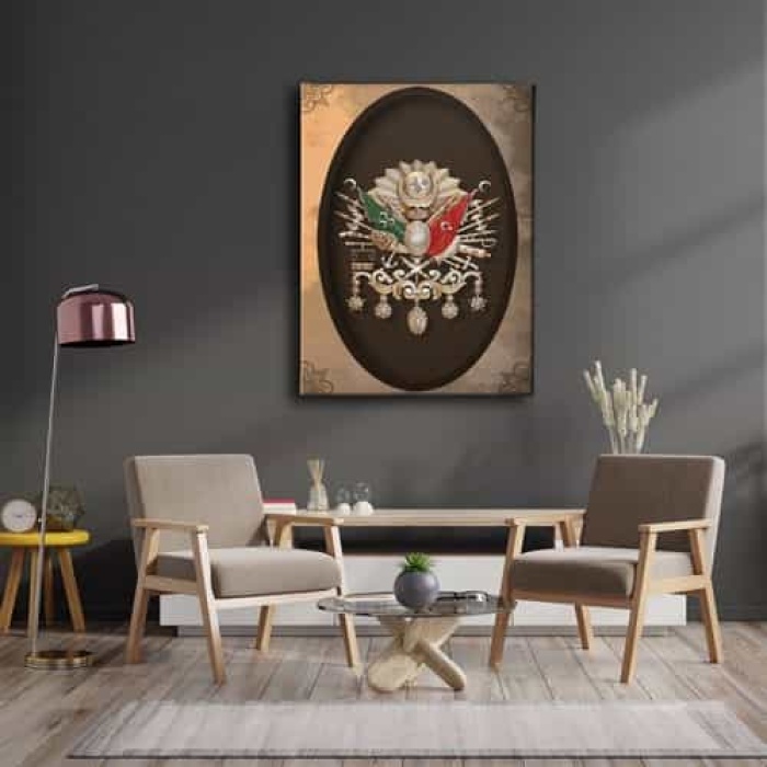 Osmanli Devlet Armasi Kanvas Tablo