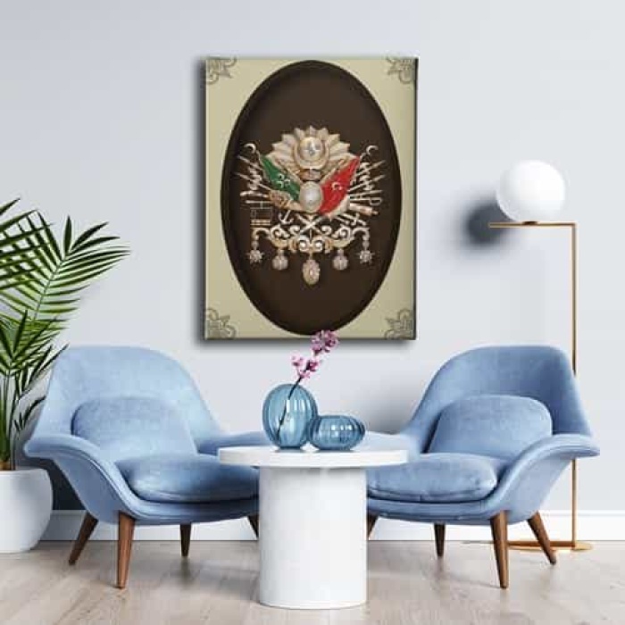 Osmanli Devlet Armasi Kanvas Tablo