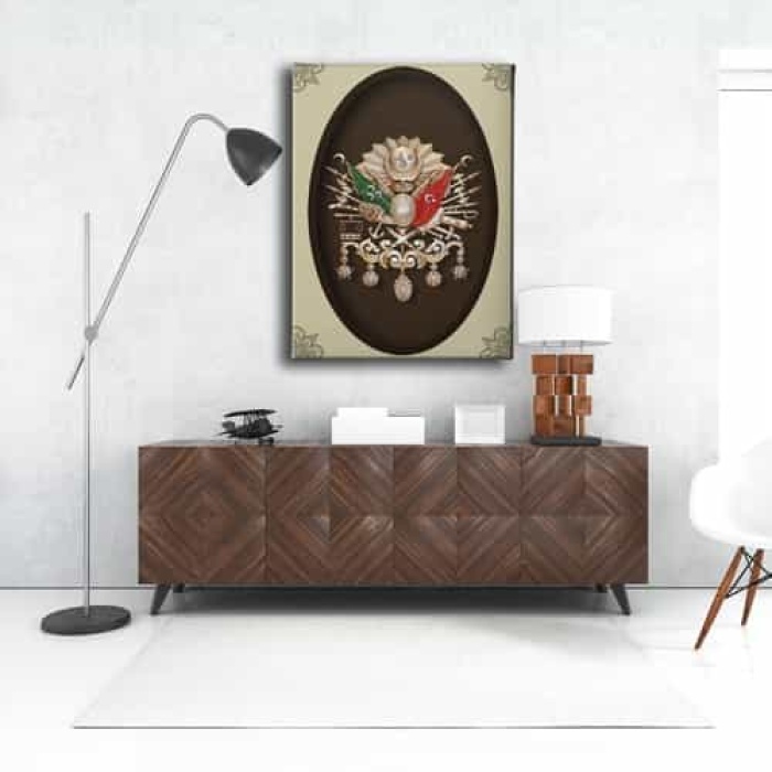 Osmanli Devlet Armasi Kanvas Tablo