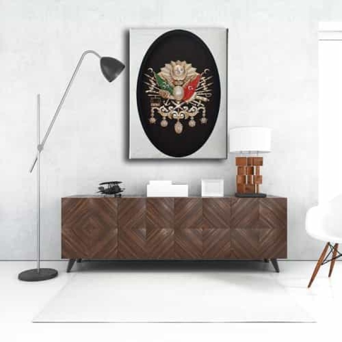 Osmanli Devlet Armasi Kanvas Tablo