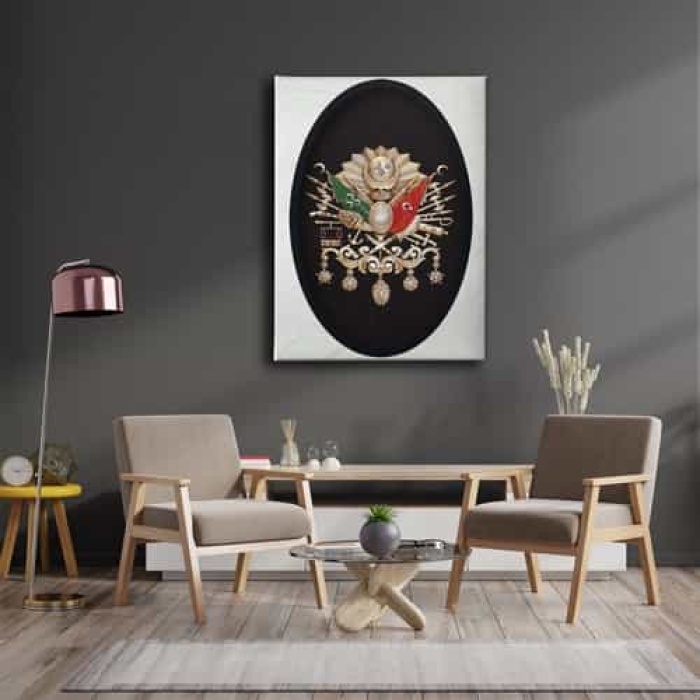 Osmanli Devlet Armasi Kanvas Tablo