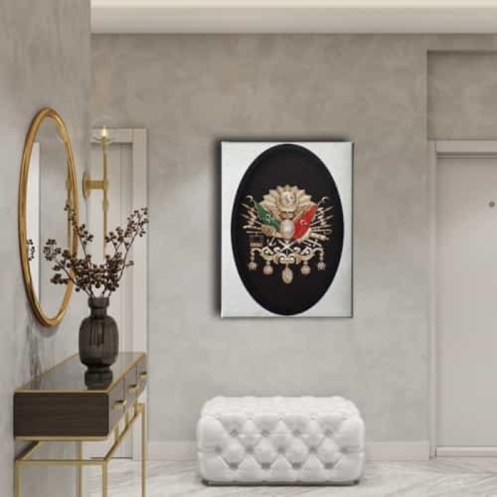 Osmanli Devlet Armasi Kanvas Tablo