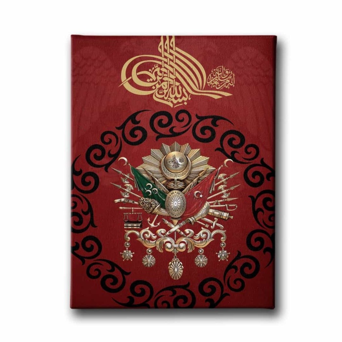Osmanli Devlet Armasi Kanvas Tablo