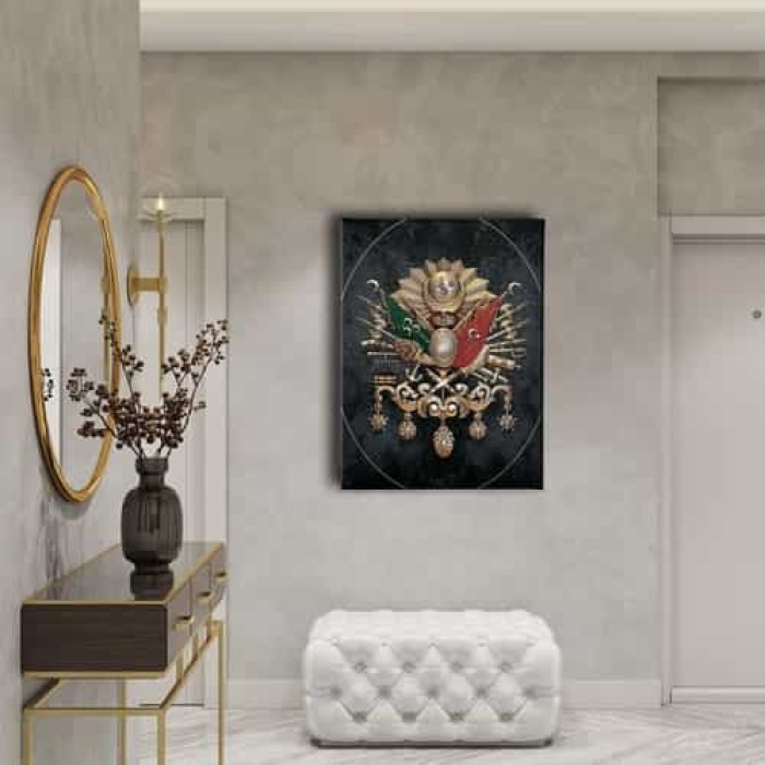 Osmanli Devlet Armasi Kanvas Tablo