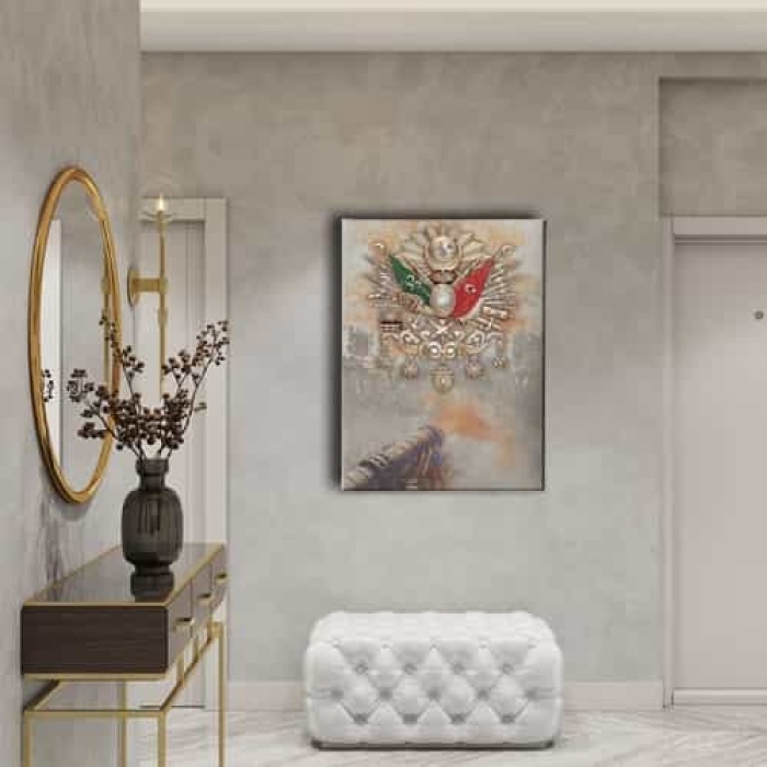 Osmanli Devlet Armasi Kanvas Tablo