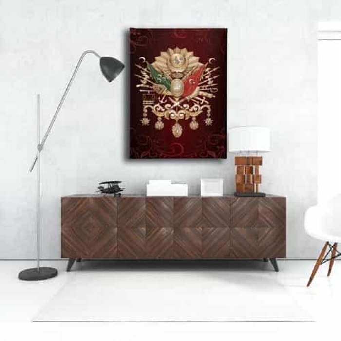 Osmanli Devlet Armasi Kanvas Tablo