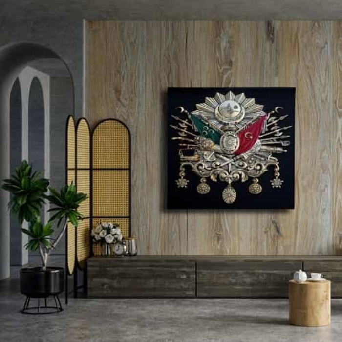 Osmanli Devlet Armasi Kanvas Tablo