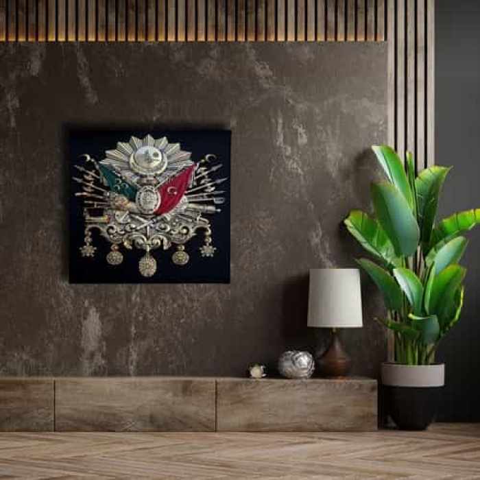 Osmanli Devlet Armasi Kanvas Tablo