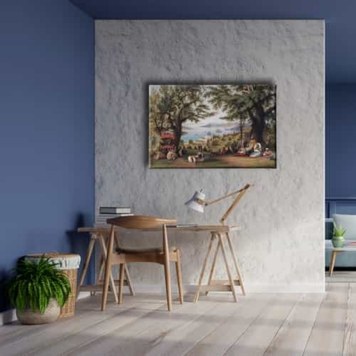 Osmanli Yagli Boya Kanvas Tablo