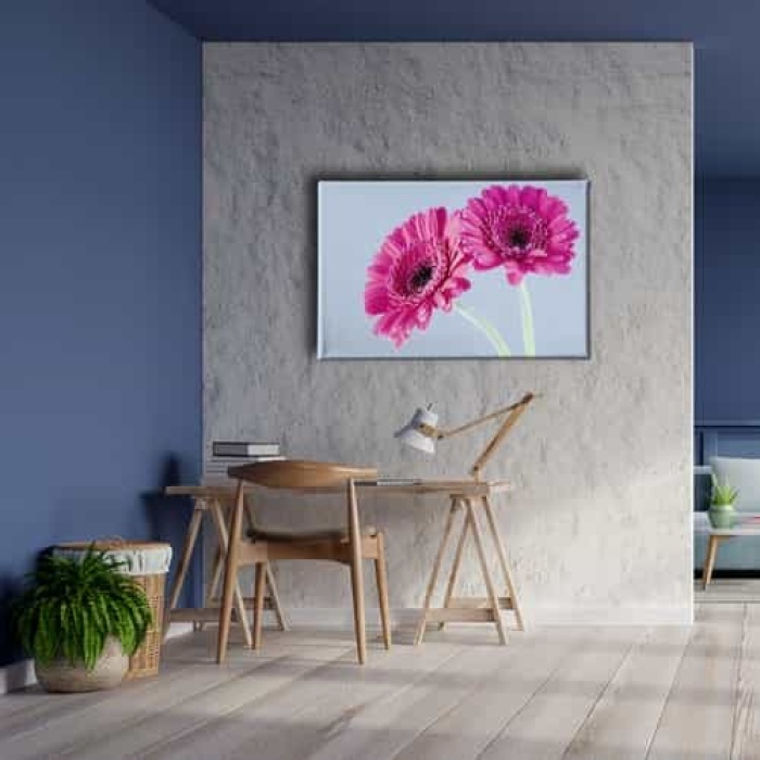 Pembe Cicek Kanvas Tablo