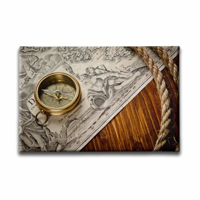 Pusula Harita Canvas Tablo