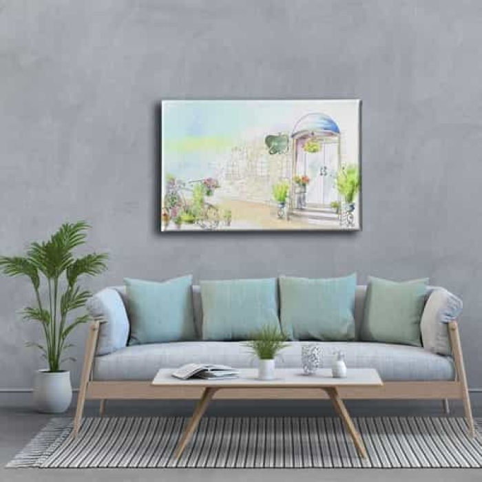 Renkli Cicekler Sulu Boya Tablo