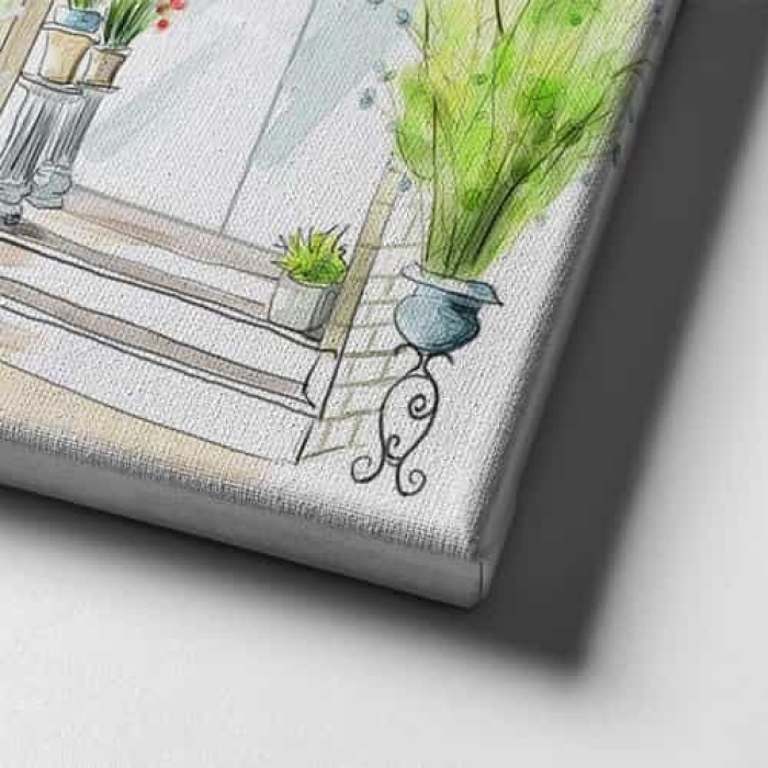 Renkli Cicekler Sulu Boya Tablo