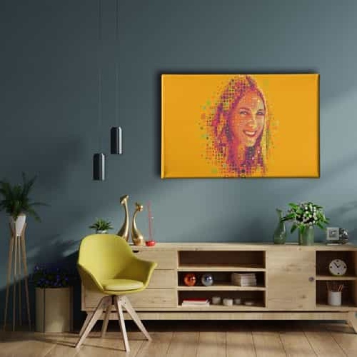 Renkli Kadin Portesi Tablo