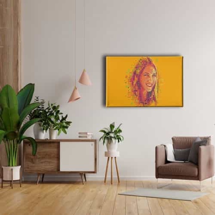 Renkli Kadin Portesi Tablo