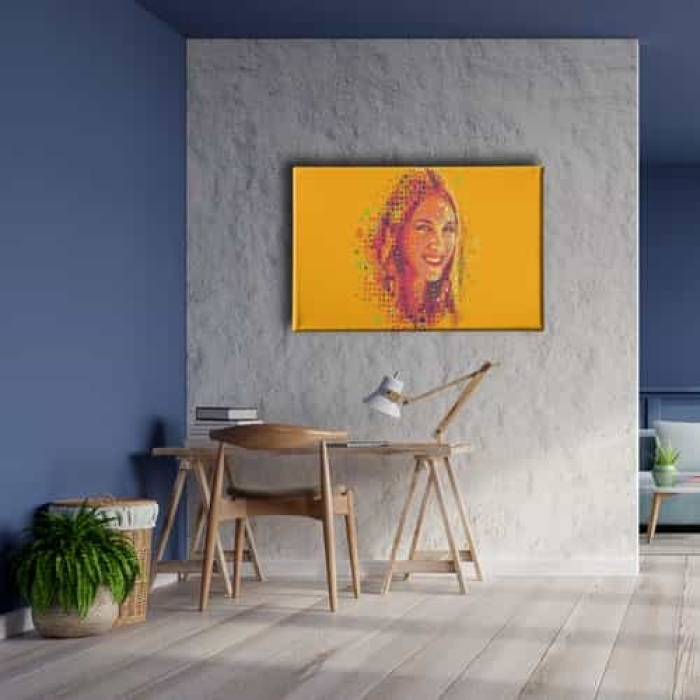 Renkli Kadin Portesi Tablo