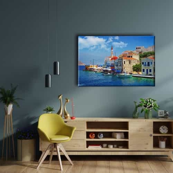 Sahil Kasabasi Kanvas Tablo