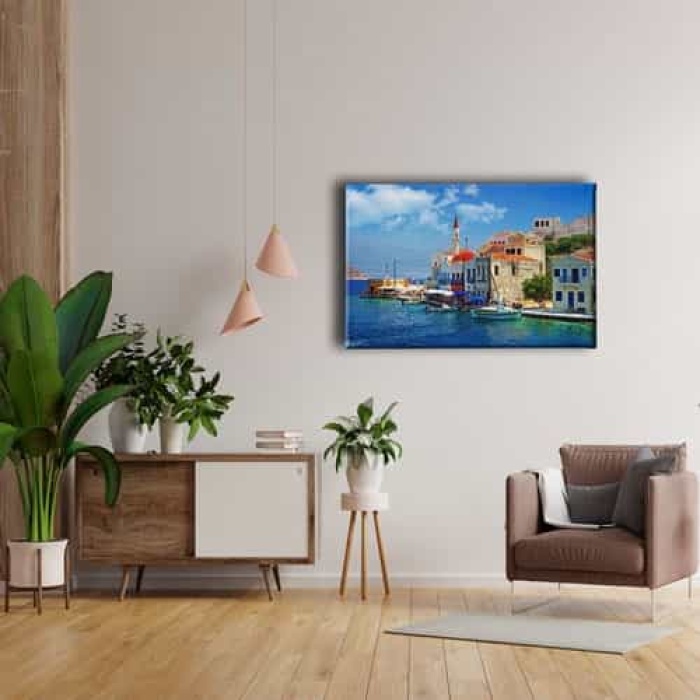 Sahil Kasabasi Kanvas Tablo