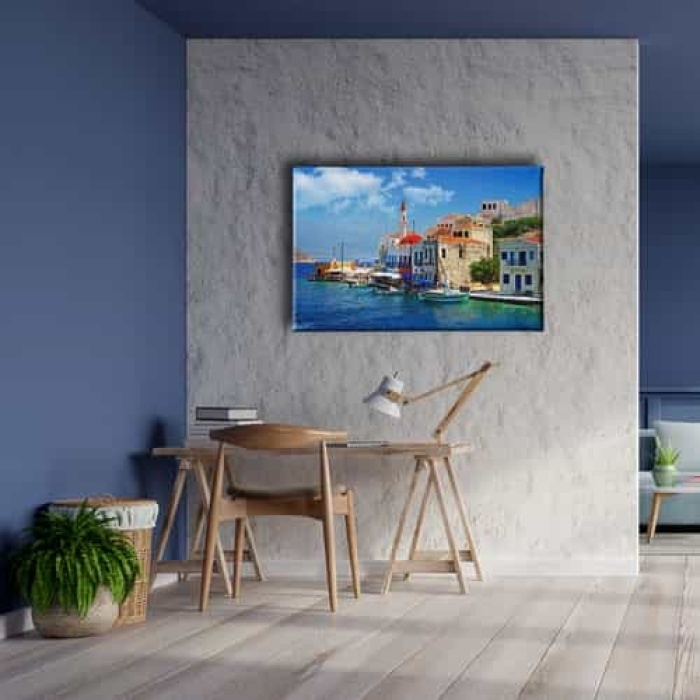 Sahil Kasabasi Kanvas Tablo