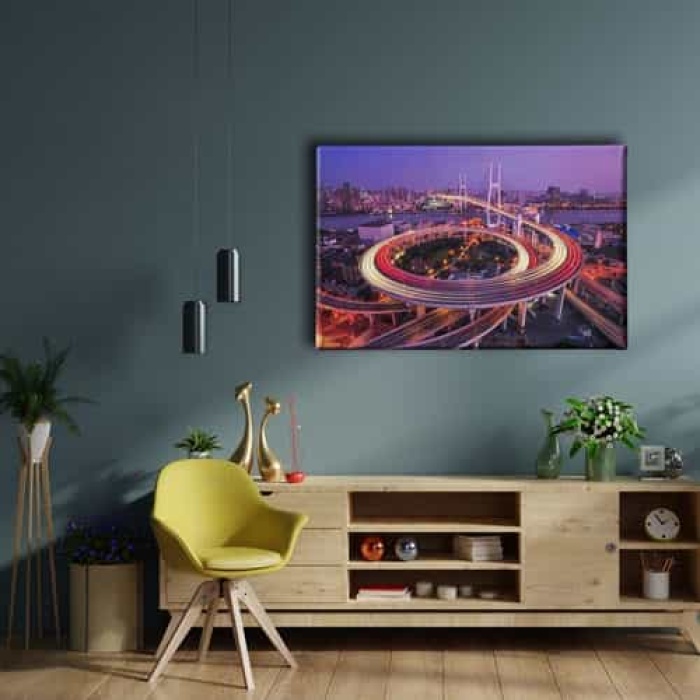 Sehir Isiklari Canvas Tablo